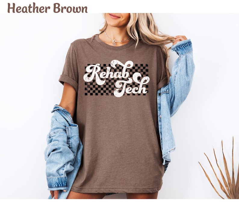 Rehab Tech Shirt, Gift for Rehab Technician Shirt, Rehab Tee, Rehabilitation Tech, Rehab Therapy Tech, Rehab Nursing Tech Rehab Aid Tshirt image 2
