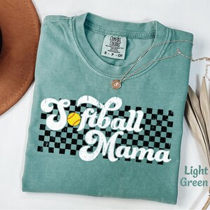 Softball Mama Shirt, Softball Mama Tee, Softball Mama Tshirt Gift for Softball Mom Shirt, Retro Softball Game Day Mom Shirts, Comfort Colors image 3