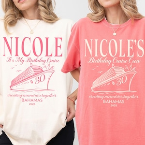 Custom Birthday Cruise Shirts Birthday Cruising Crew Shirts 2025 Matching Cruise 30th Birthday Party Birthday Family Cruise Comfort Colors