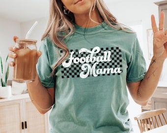 Football Mama Shirt, Retro Football Mama Tee, Cute Football Mama Tshirt, Vintage Football Mama Gift for Football Mom Comfort Colors Shirts