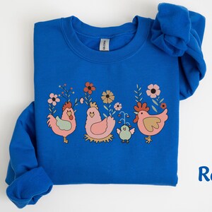 Chicken Sweatshirt, Farm Family Sweatshirt, Farm Lover Sweatshirt, Farm Animal Sweatshirt for Farmer Sweatshirt Chicken Gift Hoodie, Sweater image 3