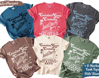Cousin Cruise Shirts Custom Most Likely Cousin Cruising Shirts Funny Cousin Matching Cruise Crew Tees Group Tshirt Tanks Comfort Colors