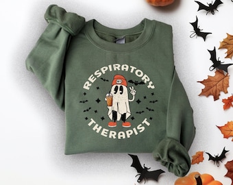 Halloween RT Sweatshirt, Hoodie, Respiratory Therapy Sweatshirt Gift for Respiratory Therapist Sweatshirt, Pulmonologist, RT Nurse Sweater
