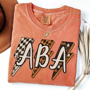 Halloween ABA Therapy Shirt Fall ABA Therapist Shirt Halloween Aba Tee Behavior Technician Shirts Aba Tshirt Behavior Analyst Comfort Colors