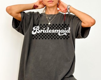 Bridesmaid Shirt Gift for Bridesmaid Tshirt, Gifted Bridesmaid Tee, Retro Bachelorette Wedding Proposal, Bridal Party Comfort Colors Shirts