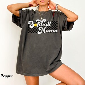 Softball Mama Shirt, Softball Mama Tee, Softball Mama Tshirt Gift for Softball Mom Shirt, Retro Softball Game Day Mom Shirts, Comfort Colors image 6
