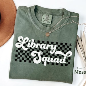 Library Squad Shirt, Librarian Shirt School Librarian Tee Librarian Appreciation Gift Library Team Shirt for Librarian Comfort Colors Shirt