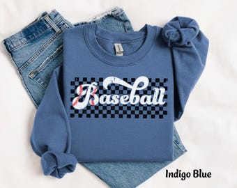 Baseball Crewneck Sweatshirt, Baseball Hoodie, Vintage Baseball Shirt Gift Retro Baseball Sweater, Baseball Hoody, Baseball Mom Sweatshirt