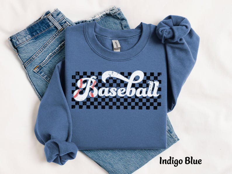 Baseball Crewneck Sweatshirt, Baseball Hoodie, Vintage Baseball Shirt Gift Retro Baseball Sweater, Baseball Hoody, Baseball Mom Sweatshirt Bild 1