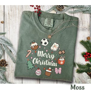 Christmas Soccer Shirt, Soccer Tee, Soccer Tshirt, Soccer Lover Shirt Christmas Gift for Soccer Family Matching Shirt Soccer Comfort Colors® image 2