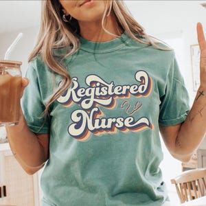 Registered Nurse Shirt, Retro RN Shirts, RN Nurse Tshirt, ICU Nurse School Shirt, Rn Graduation Nursing Gift for Women, Men, Comfort Colors