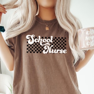 School Nurse Shirt for School Nurses Gift, Back To School RN Nurse Shirt, Gifted School Nurse Graduation Gift Tshirt Tee Retro Comfort Color