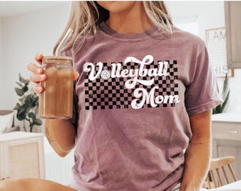 Volleyball  Mom Shirt, Volleyball  Mom Tee, Volleyball  Mom Tshirt Retro Volleyball Mama Shirt for Volleyball Mom Gift Comfort Colors Shirt