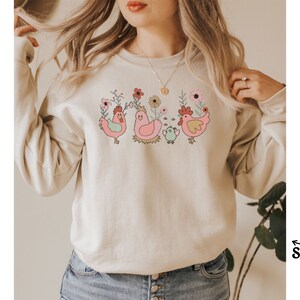Chicken Sweatshirt, Farm Family Sweatshirt, Farm Lover Sweatshirt, Farm Animal Sweatshirt for Farmer Sweatshirt Chicken Gift Hoodie, Sweater image 6