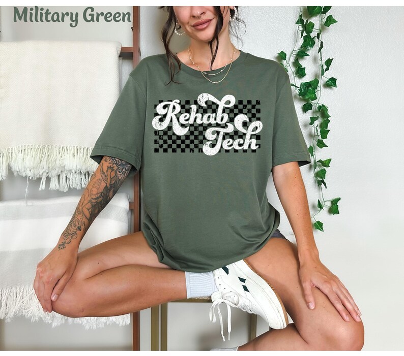 Rehab Tech Shirt, Gift for Rehab Technician Shirt, Rehab Tee, Rehabilitation Tech, Rehab Therapy Tech, Rehab Nursing Tech Rehab Aid Tshirt image 3