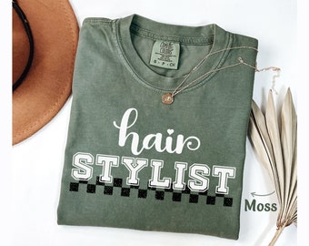 Hair Stylist Shirt, Hair Dresser Shirts, Hairstylist Gift for Hairdresser Hair Stylist Hairstylist Shirt Cute Checkered Comfort Colors Tee