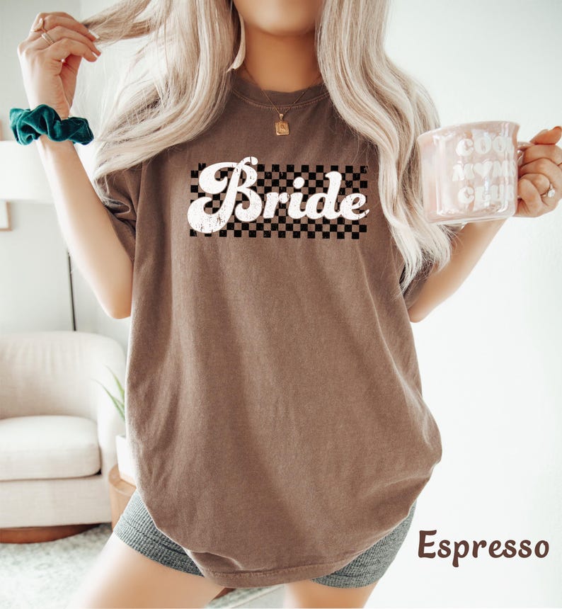 Comfort Colors Bride Shirt for Bride Tshirt, Bride Bachelorette Party Shirt, Tee, Gift for Bride Wedding Shirts, Cute Bridal Shower T-shirt image 4