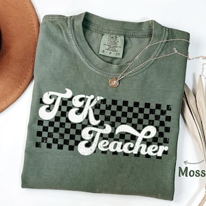 T-K Teacher Shirt, T k Teacher Tee, TK Teacher Shirt Transitional Kindergarten Teacher Shirt T Shirt Retro TK Teacher Comfort Colors Tshirt