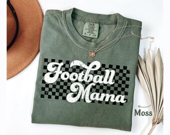 Football Mama Shirt, Retro Football Mama Tee, Cute Football Mama Tshirt, Vintage Football Mama Gift for Football Mom Comfort Colors Shirts