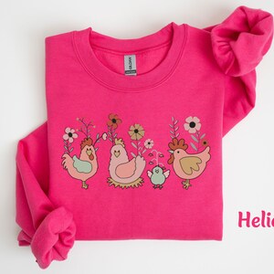 Chicken Sweatshirt, Farm Family Sweatshirt, Farm Lover Sweatshirt, Farm Animal Sweatshirt for Farmer Sweatshirt Chicken Gift Hoodie, Sweater image 7