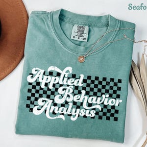 ABA Shirt, ABA Therapy Shirt, Gift for Aba Therapist shirt, Retro Aba Tee, Checkered Aba Tshirt, Vintage Aba Behavior Analyst Comfort Colors