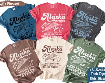 Alaska Cruising Shirts Custom Alaska Cruise Shirts Most likely Alaska Cruise Tees Tanks Group Matching Alaska Family Cruise Comfort Colors