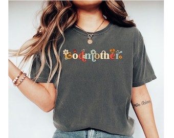 Godmother Shirt for Godmother Shirts Gift for God Mother Shirt Baptism, Godmother Proposal T-Shirt Cute Floral Wildflower Comfort Colors Tee