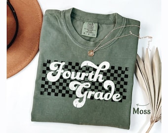 4th Grade Teacher Shirt Gift for Fourth Grade Teacher Shirt for 4th Grade Teacher Tshirt, Retro, Teacher Appreciation Tee, Comfort Colors