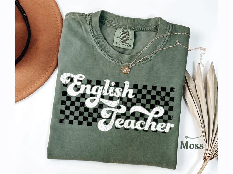 English Teacher Shirt Gift for English Teacher Tee Retro English Teacher Tshirt Cute English Teacher Appreciation Gift Comfort Colors Shirt image 2