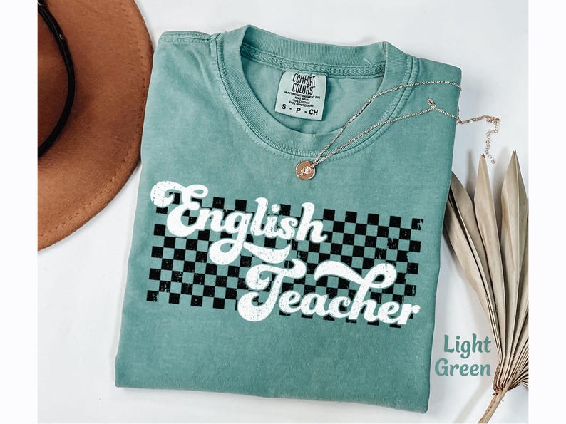 English Teacher Shirt Gift for English Teacher Tee Retro English Teacher Tshirt Cute English Teacher Appreciation Gift Comfort Colors Shirt image 3