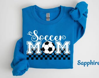 Soccer Mom Sweatshirt Gift for Soccer Mom Hoodie, Retro Soccer Mom Sweater Groovy Soccer Mom Hoody Soccer Mama Sweatshirt Soccer Family Gift