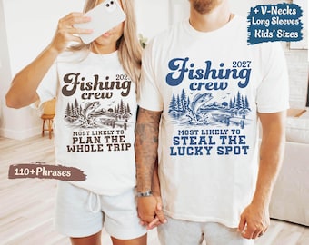 Custom Fishing Matching Shirts Retro Fish Camp Tees Funny Fishing Crew Vintage Family Fishing Trip Personalized Lake Fishing Comfort Colors