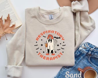 Halloween RT Sweatshirt, Hoodie, Respiratory Therapy Sweatshirt Gift for Respiratory Therapist Sweatshirt, Pulmonologist, RT Nurse Sweater