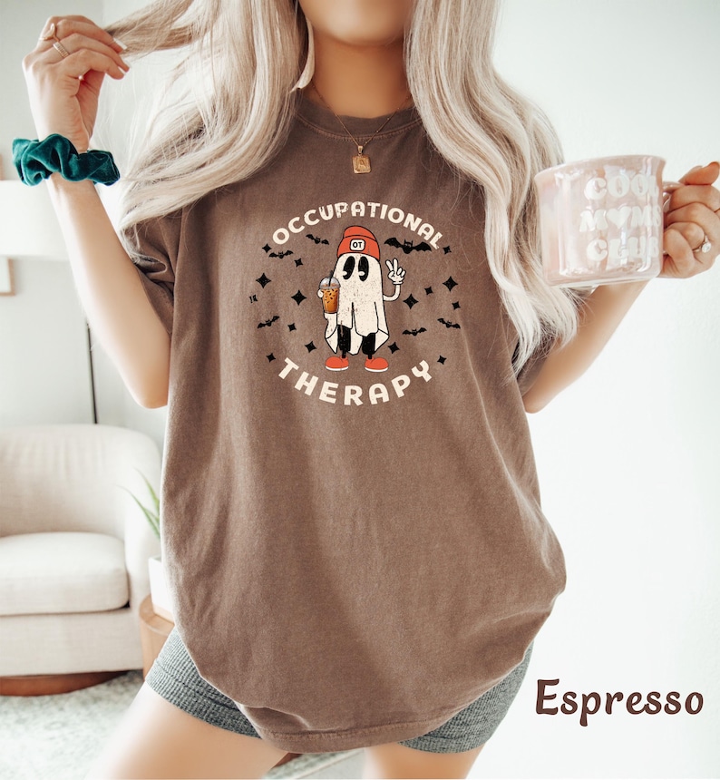 Halloween Occupational Therapy Shirt, OT Shirts, OT Gift, Occupational Therapist Gift, Retro Ghost Ot Tee, Vintage Ot Tshirt, Comfort Colors image 6