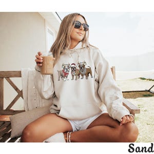 Bulldog Sweatshirt Christmas English Bulldog Crewneck Sweatshirt, Hoodie, Bulldog Mom Sweatshirt, Dog Sweater Christmas Dog Lover Sweatshirt image 8