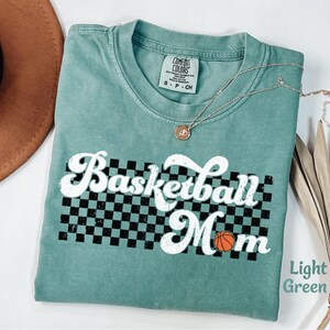 Basketball Mom Shirt, Retro Basketball Mom Tee, Vintage Basketball Mom Tshirt, Basketball Mama Shirt for Basketball Mom Gift, Comfort Colors image 2