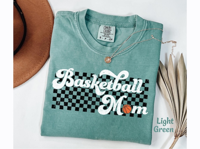 Basketball Mom Shirt, Retro Basketball Mom Tee, Vintage Basketball Mom Tshirt, Basketball Mama Shirt for Basketball Mom Gift, Comfort Colors image 2