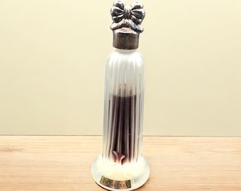 Vintage 40’s Lucien Lelong France Indiscret Splash Parfum Perfume 5” Frosted Bottle 3/4 Full