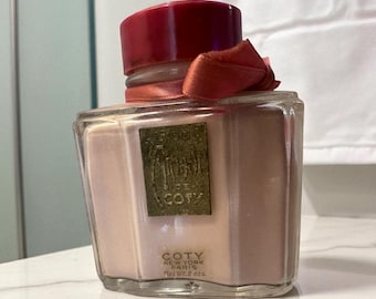 Vintage L'Aimant By Coty 2 Oz Perfumed Powder In Glass Jar Unopened