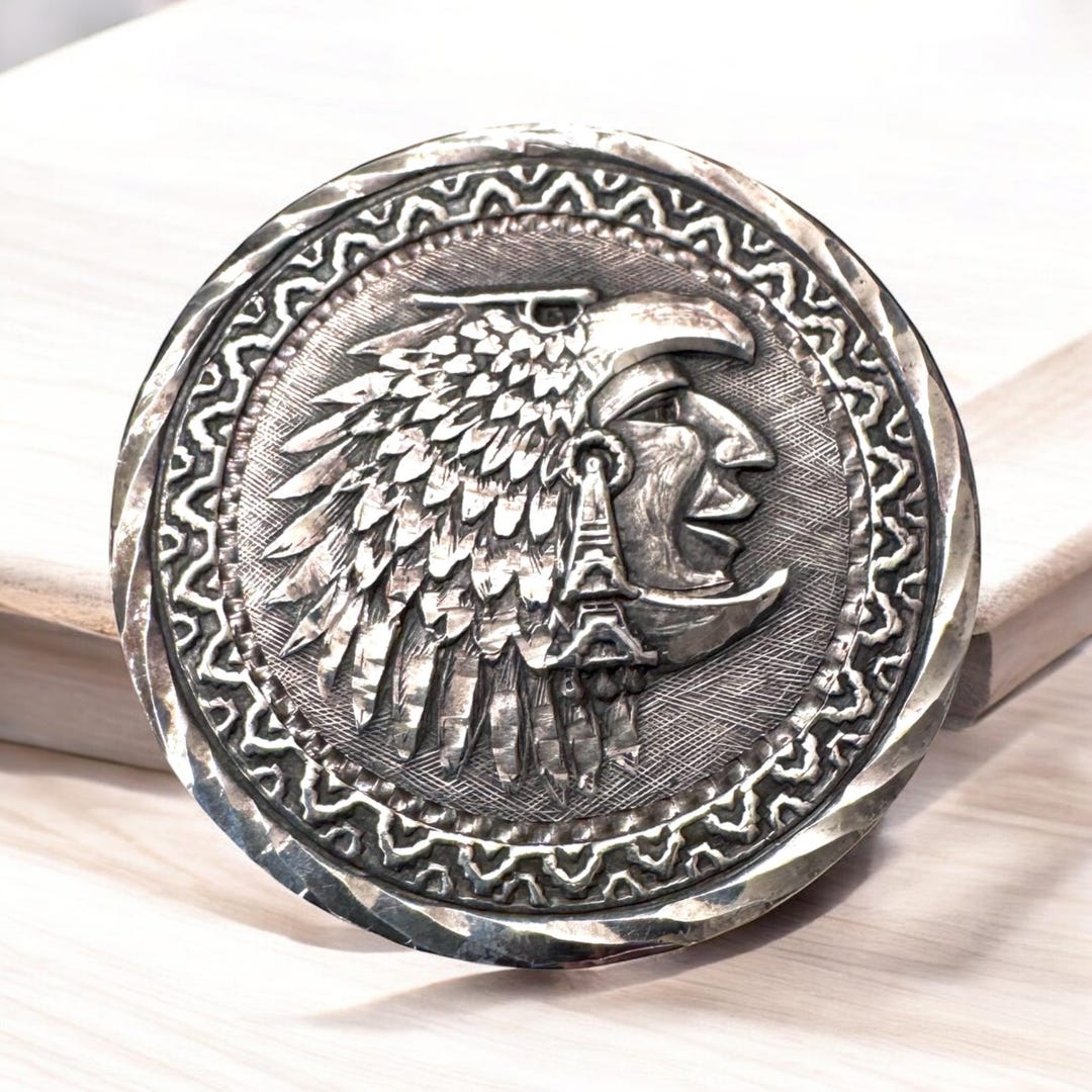 Vintage Huge Aztec Warrior God Pin/pendent Sterling 925 Stamped (C) - Etsy