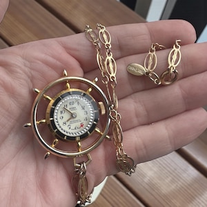 Vtg Thornehill 17 Jewel Watch On Chain Shaped Like Key Seems To Be Working JUBILEE PENDANT WATCH 17 Jewels With Necklace Chain 1960s - Etsy main image 3