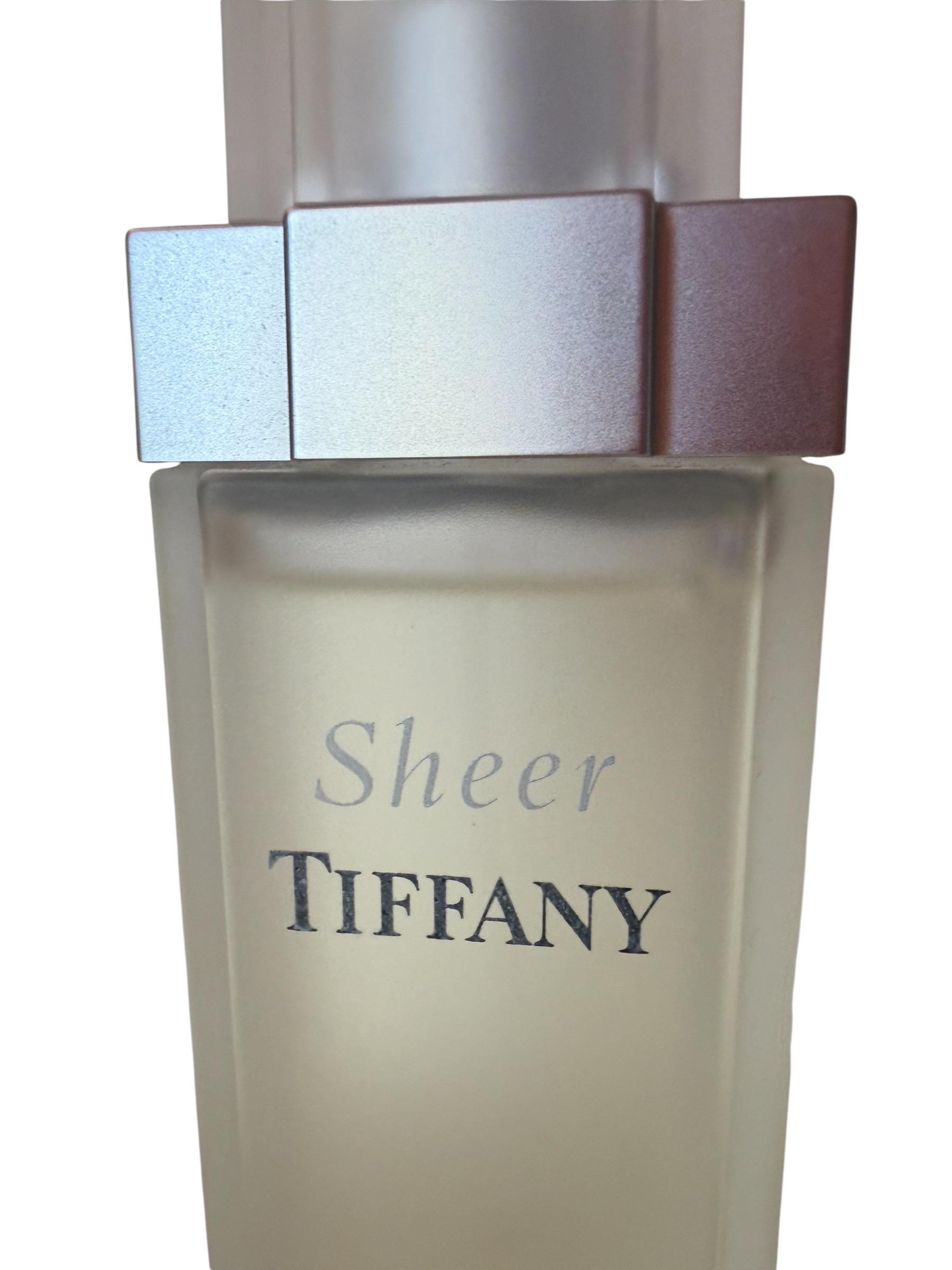 Vintage 1999 Tiffany Sheer Eau De Parfum Spray 1.7 Oz. 50ml