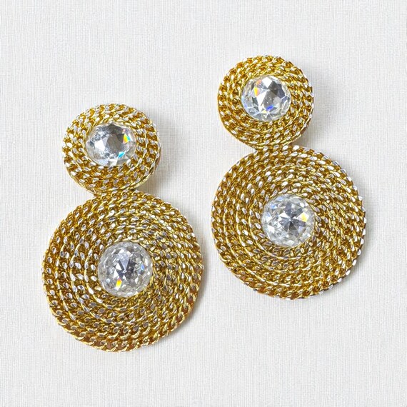 Vintage Jay Feinberg/strongwater Crystal Clip on Earrings (N  display picture 1