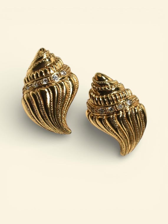KJL for Avon Vintage Kenneth Jay Lane Conch Shell… - image 1