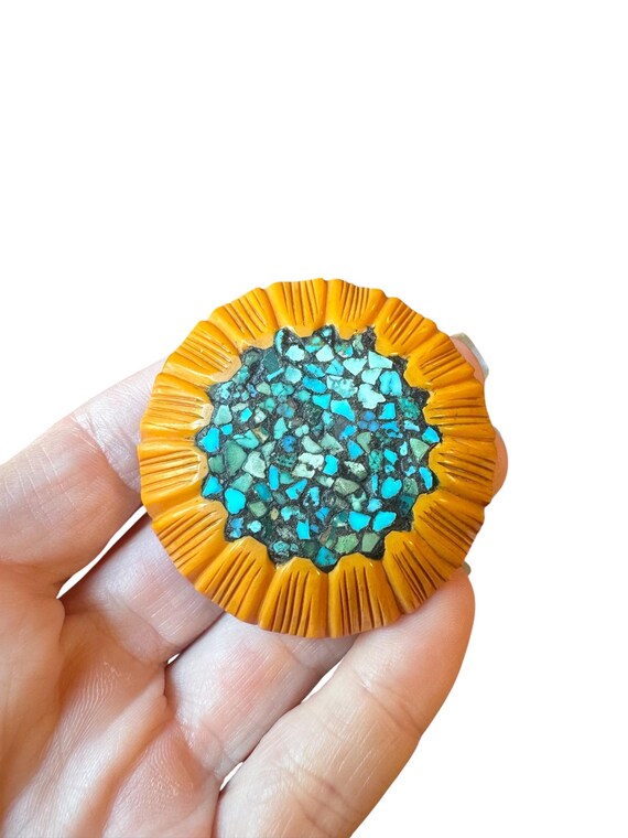 Broche En Bakélite Des Années 30 - Style Art Déco Vintage - N°1BIS - Occasion Très Bon état