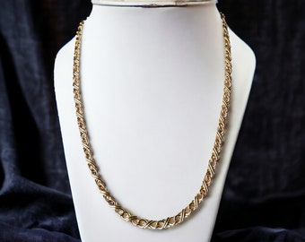 Collar de eslabones de cadena de oro infinito vintage 21"