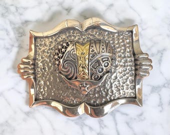 ヴィンテージ スターリングシルバー & 18K ゴールド カウボーイ