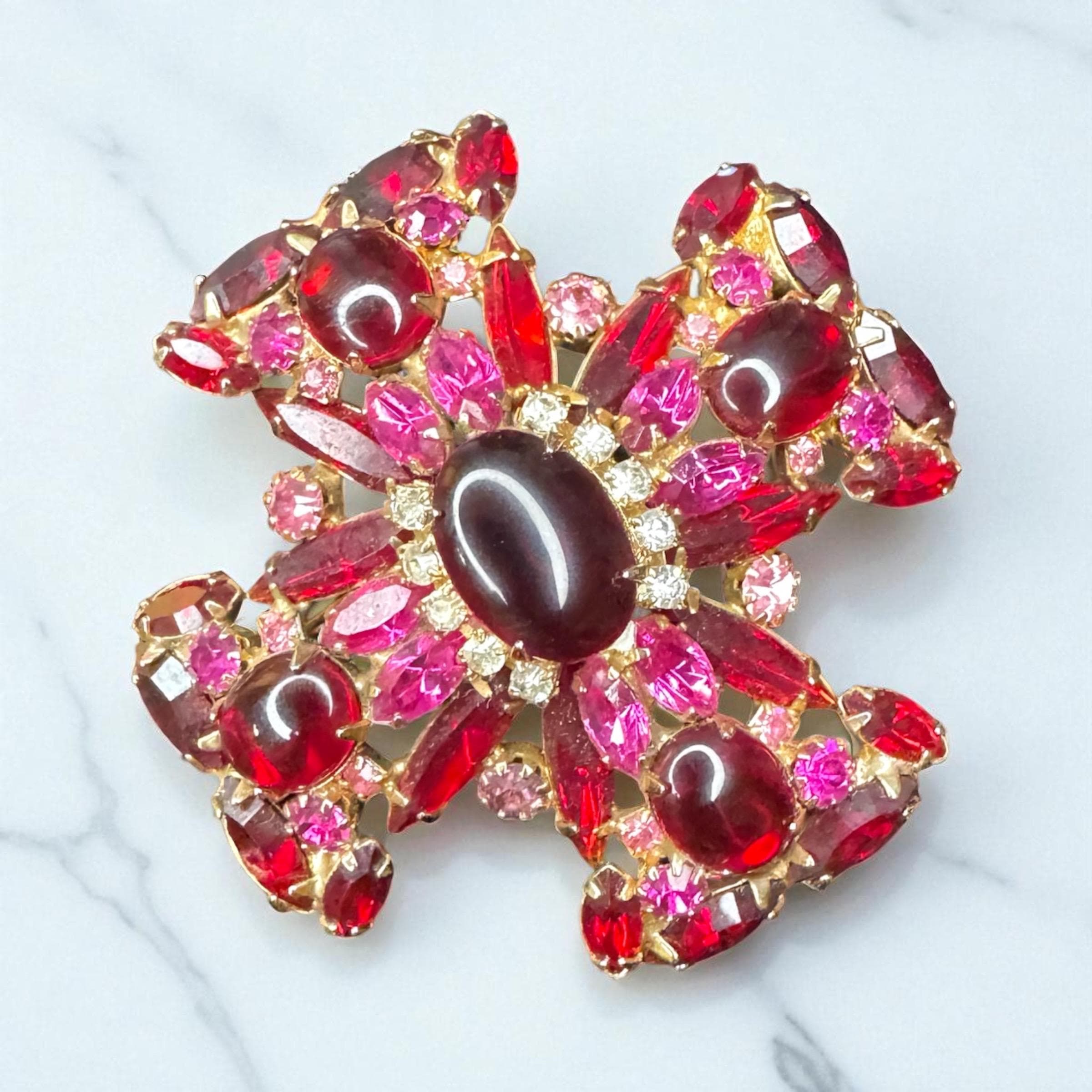 ヴィンテージ 署名なし アリス・キャヴィネス マルタ十字ブローチ