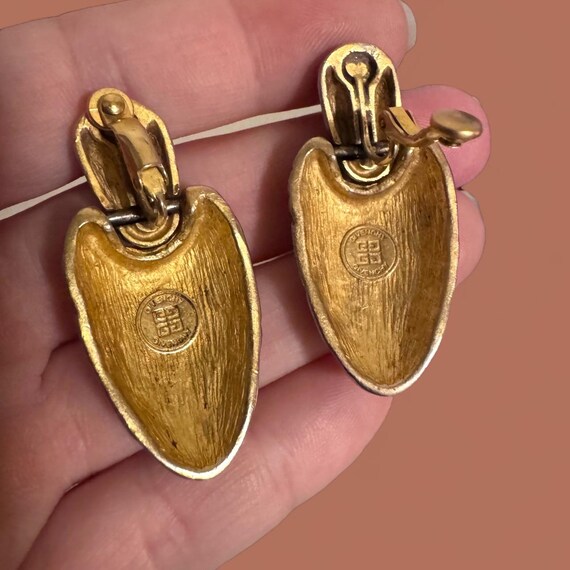 Givenchy Door Knocker Style Etruscan Byzantine Matte Gold Tone