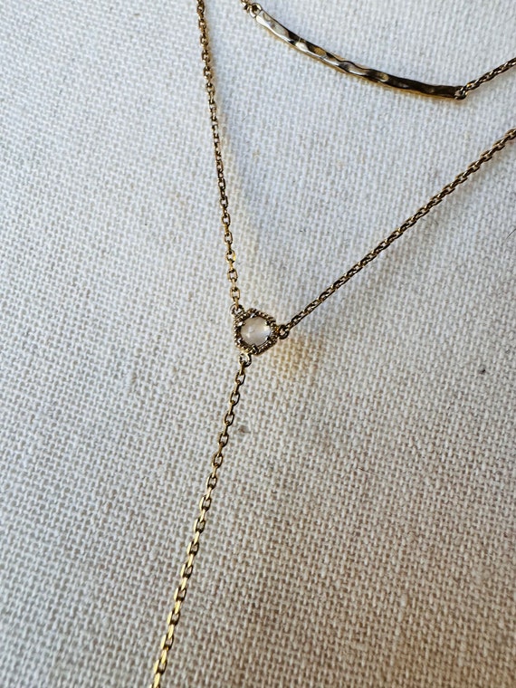 Contemporary Designer Gemstone Drop Necklace Adju… - image 5